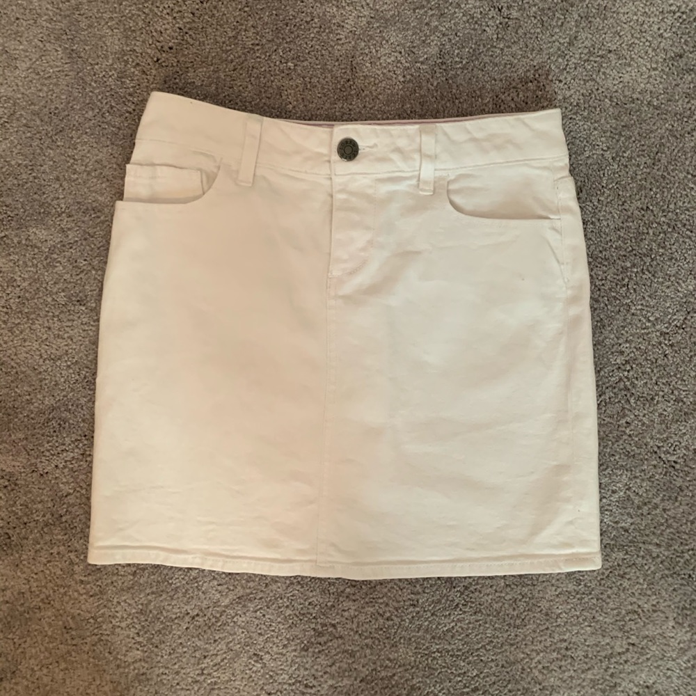 NWOT JCrew White Denim Skirt